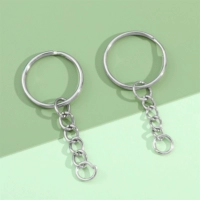 5# модель с одним кольцом | Железное апертурное подвесное одинарное кольцо, диаметр 25 мм, диаметр проволоки 1,5 мм, общая длина 53 мм, цвет белый К, около 10 шт.