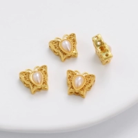 Белые медные бусины из жемчуга, 12x, 10mm, 1mm, 1 шт