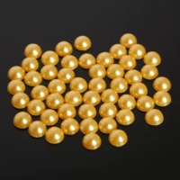 12# золотисто-желтый (Abs Pearl, плоское дно, не-пористого полукруглого диаметра около 8 мм, около 200 штук/упаковка)