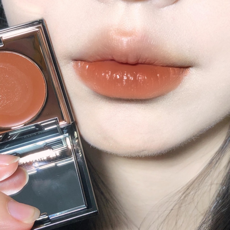 秋冬氛围感满满烤栗子色唇泥r多用膏c唇颊两用口红腮红膏单色眼影