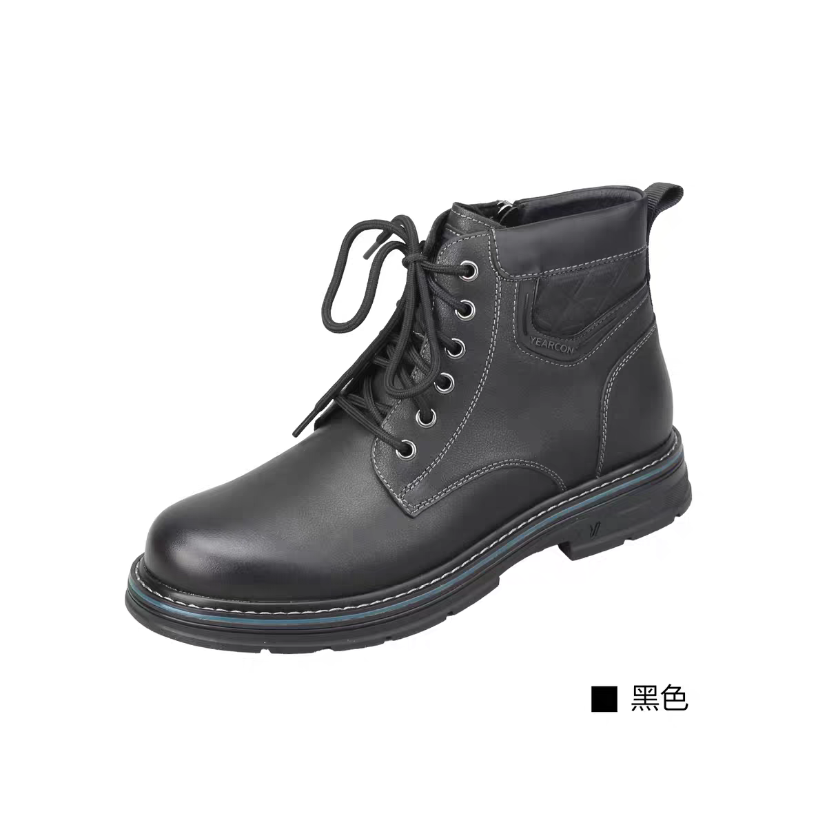 意尔康男靴2025冬季新款高帮休闲鞋男板鞋男士工装靴5702AF593183