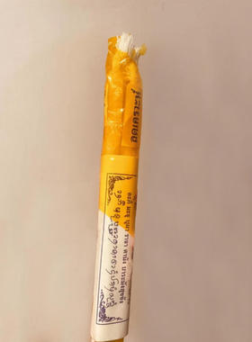 泰国佛牌蜡烛特色工艺品古巴阿里雅察黄色蜡烛崇迪拉胡手工制作