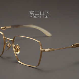 牛角系列 超轻纯钛眼镜架商务休闲方框近视可配H2328 眼镜框男款