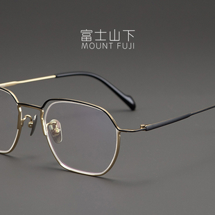 残缺美 日本超轻纯钛眼镜架近视女气质高端方框潮 7.8克眼镜框男款