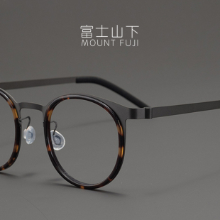 姜文同款 超轻眼镜架高度数近视可配复古文艺9704 纯钛眼镜框男款