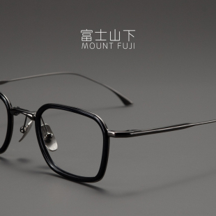 气质复古框 日本超轻纯钛眼镜架近视男士 设计师款 小框眼镜框男款