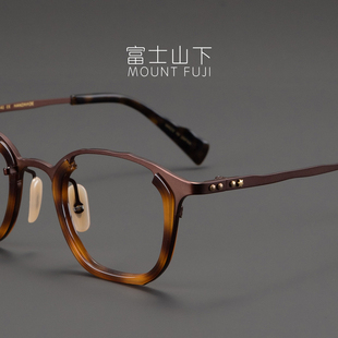 小众轻奢款 眼镜框镜架男日本超轻纯钛女大脸显瘦文艺气质MM0057