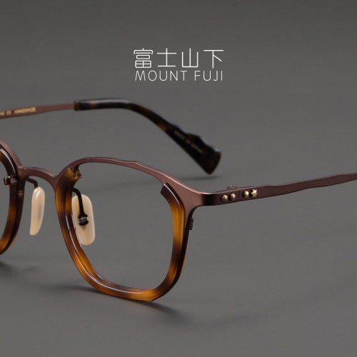 男女款方框纯钛+板材文艺眼镜框