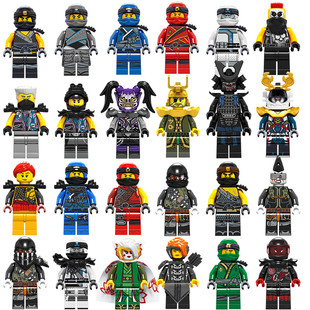 2023幻影忍者人仔积木大电影人偶公仔金陵大师加满都蛇怪拼装玩具