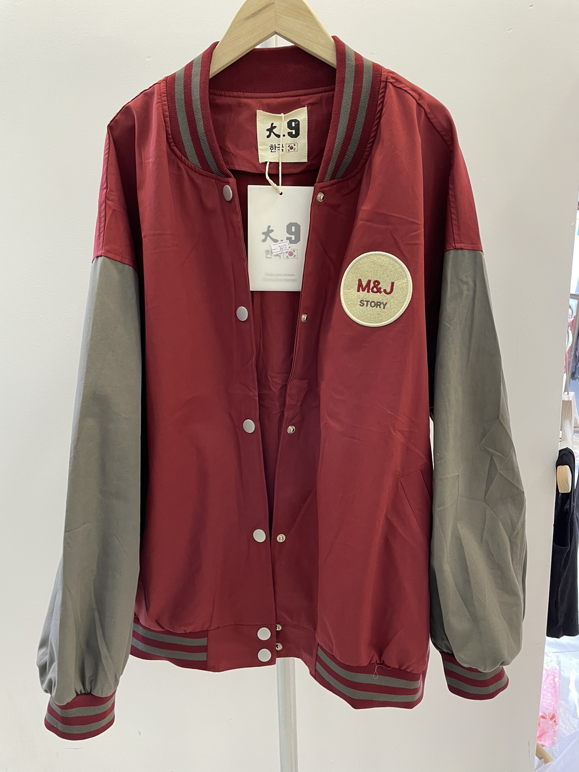 大9家7077薄款棒球服外套新款美式宽松休闲夹克上衣