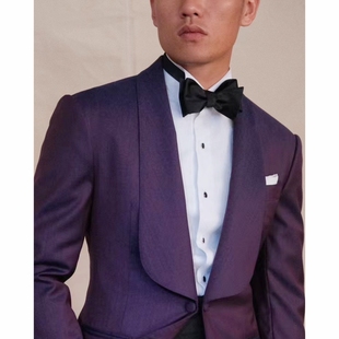 ilLupo西装配饰 男士/商务/婚礼/酒会/宴会/黑色手打真丝领结