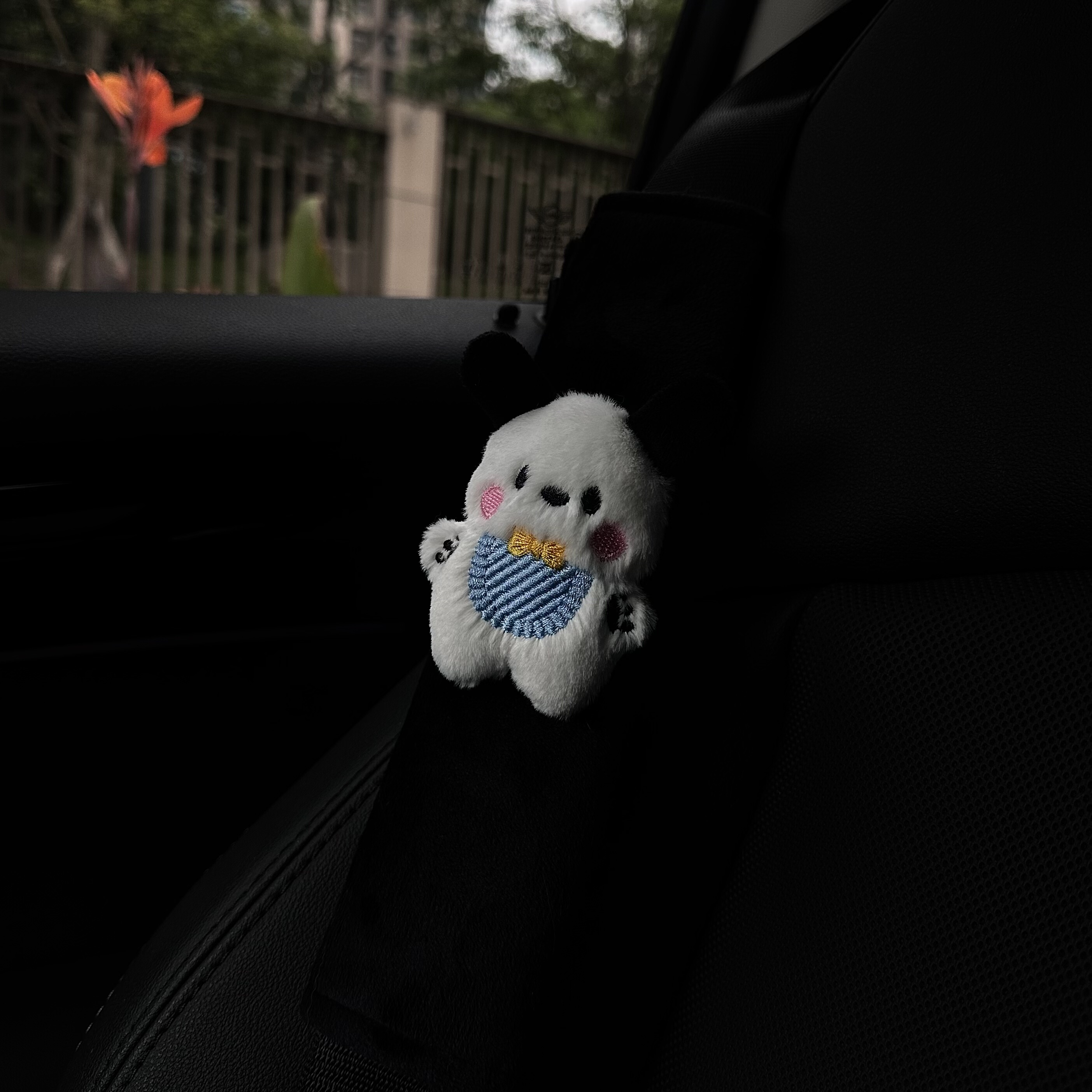 帕恰狗蓝围兜安全带护肩套手作