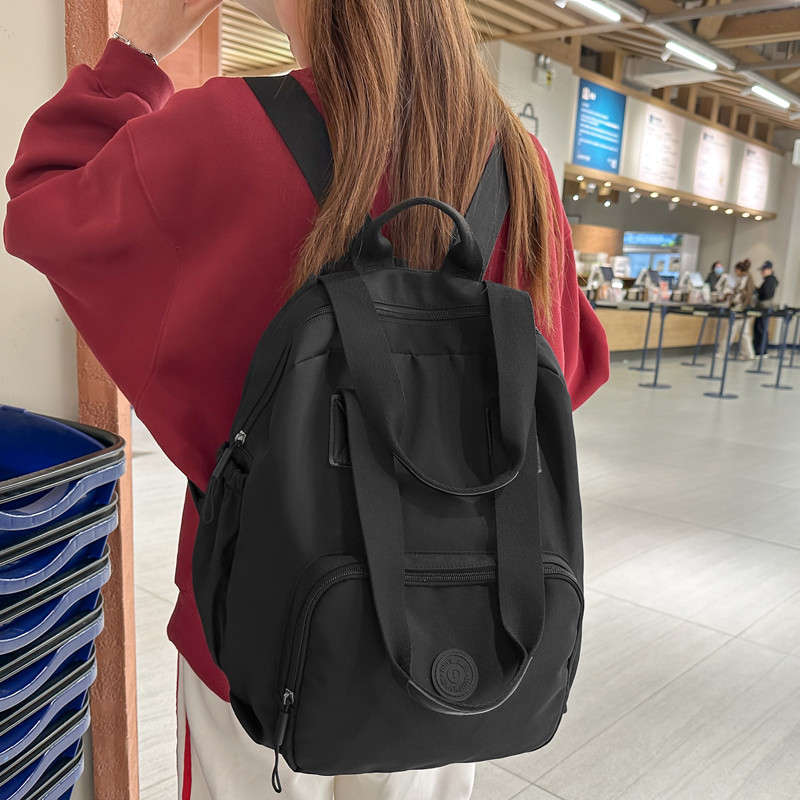 大容量双肩包女2025新款帆布旅游包轻便多功能旅行单肩背包高颜值