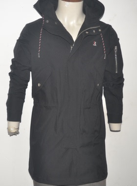 LDBE男装秋冬连帽风衣外套 商务时尚单茄克衫 商务休闲中长款大衣