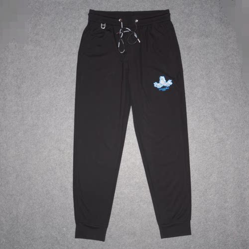 QW男装夏薄卫裤休闲九分裤烫钻