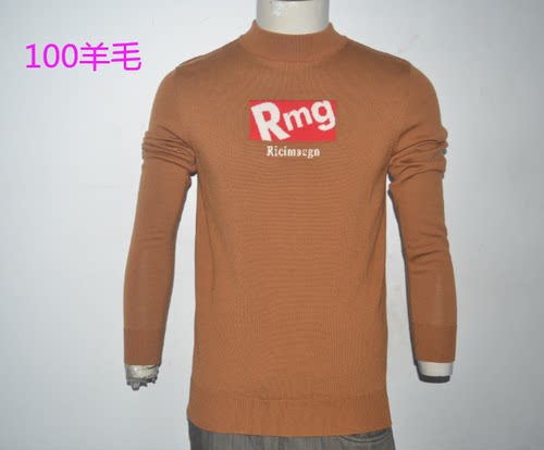 RI男冬圆领羊毛衫打底衫针织衫