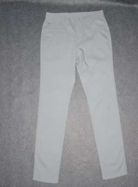 GL男装夏薄休闲裤 净色上班长裤 商务休闲灰色弹力修身裤子740