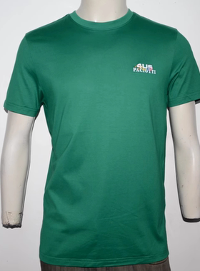 4S男装圆领夏短袖T恤衫 时尚LOGO绣花t恤 潮牌品牌绿色半袖上衣