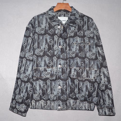 P+P男秋冬翻领牛仔服夹克衫外套