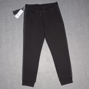 VK男装秋冬厚卫裤 时尚竖条商务九分休闲裤 潮牌直筒裤子1422