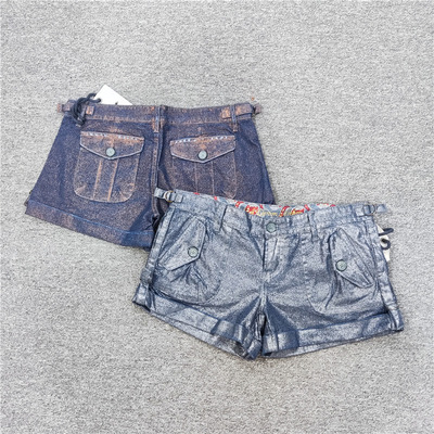 低腰复古欧美短裤多袋裤做旧