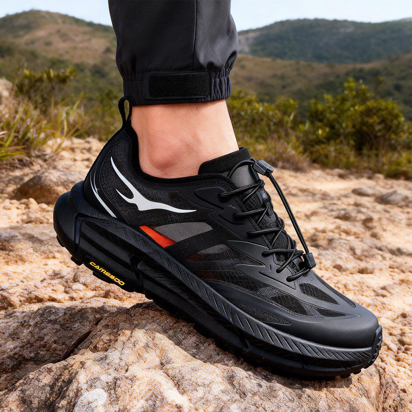 美骆世家男鞋防滑轻便耐磨户外徒步鞋网布透气减震低帮登山鞋6822