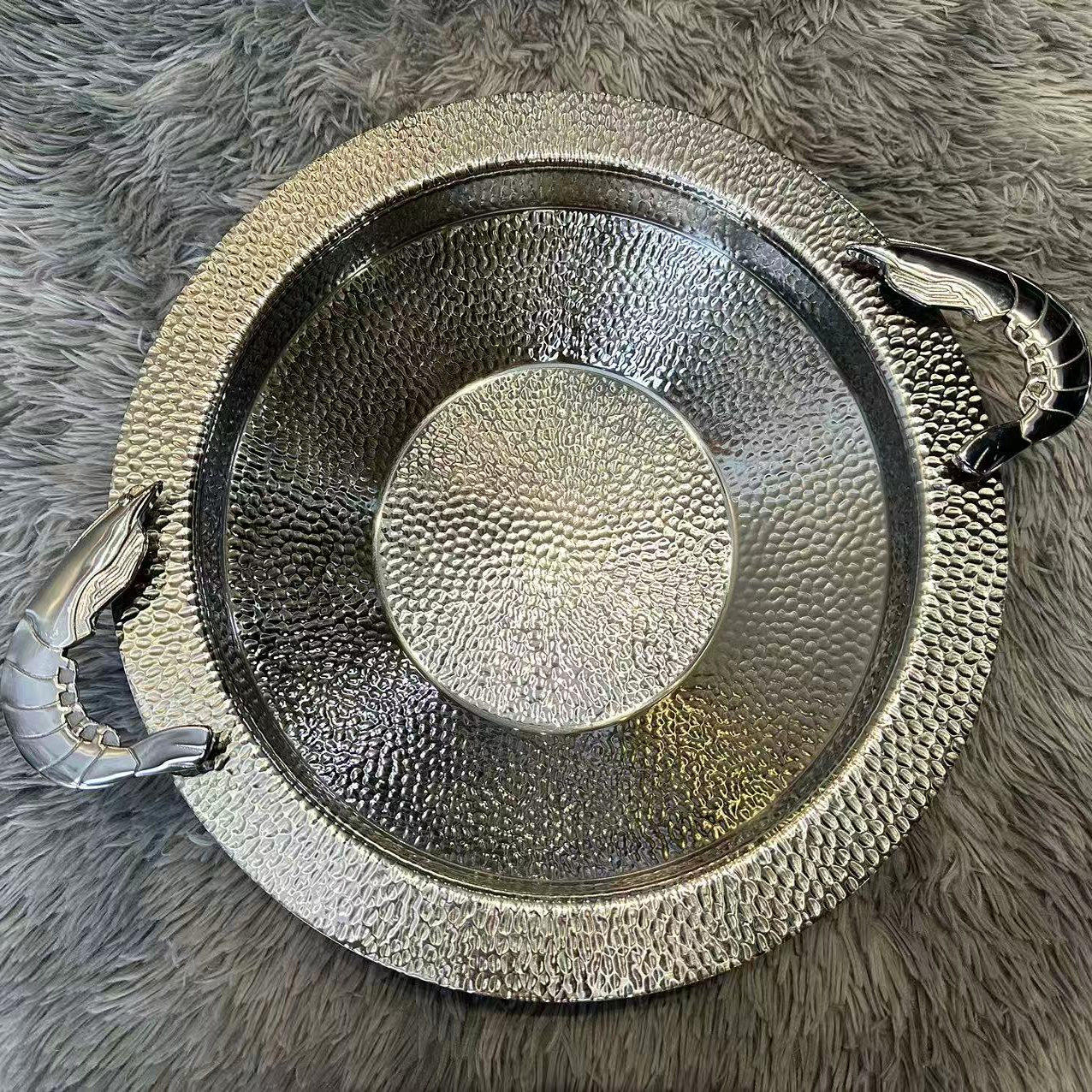 三层刚304不锈钢虾火锅