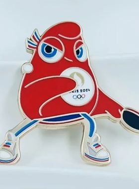正品奥运会乒乓球徽章可爱卡通金属胸针吉祥物周边纪念礼品收藏