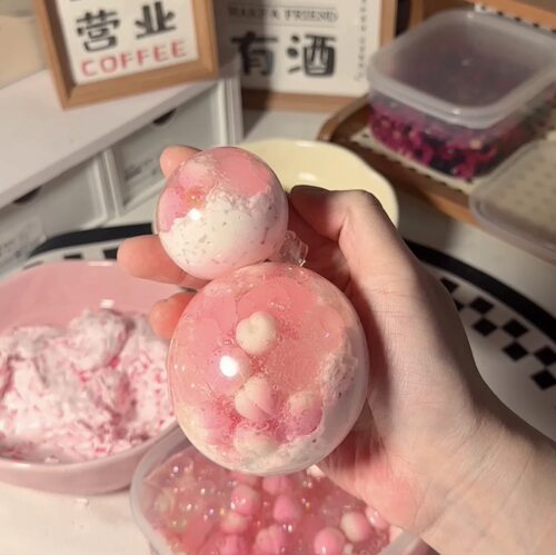 桃桃乌龙手作球｜冰条砂糖球仿真桃子爱心砂糖｜肌中力