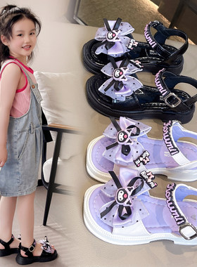 儿童公主鞋2026夏季新款女童库洛洛凉鞋中大童小女孩软底露趾鞋子
