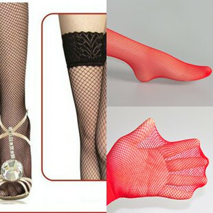 袋装蕾丝边网袜小网眼长统袜