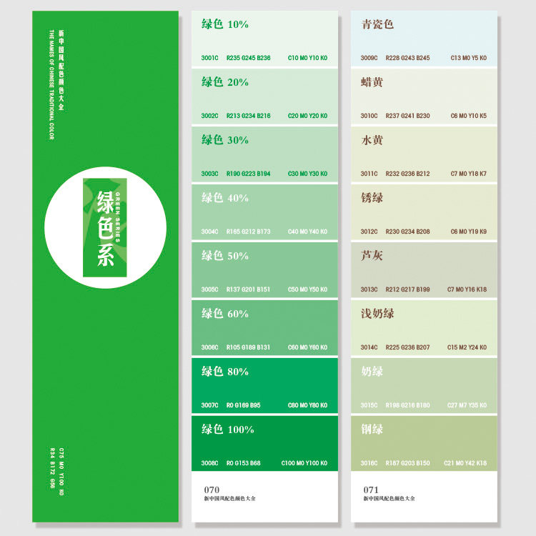 中式色卡国际标准standard印刷cmyk油漆rgb配色调色比例配方中文