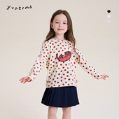 洋气T恤儿童上衣潮 女孩2026新款 允儿妈女童春季 百搭可爱波点长袖