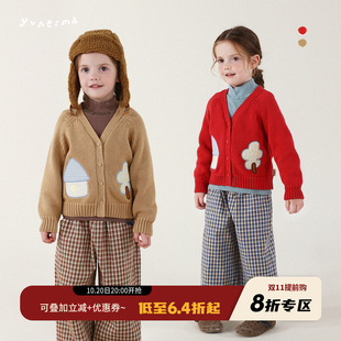 毛衣开衫 新款 儿童上衣 允儿妈女童冬季 宝宝韩系小众百搭纯棉针织衫