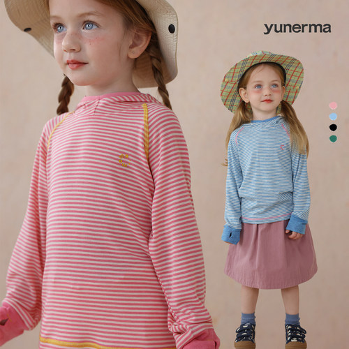 允儿妈女童软糯连帽打底衫