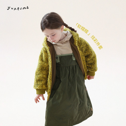 允儿妈羊羔绒连帽毛毛加绒外套