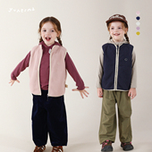 允儿妈女童冬季 户外百搭加绒马甲宝宝保暖背心儿童防寒内胆上衣潮