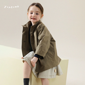 风衣男女宝宝时尚 百搭立领中长款 外套儿童上衣 新款 允儿妈女童春季