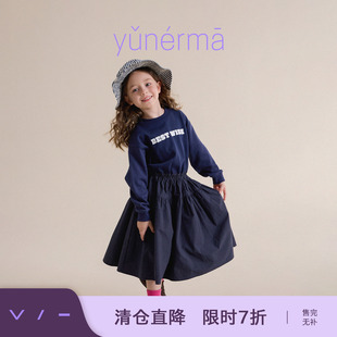 宝宝秋季日系卫衣拼接连衣裙允儿妈女童春秋时尚公主裙新款裙子潮