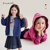允儿妈女童日系简约连帽卫衣外套儿童2026新款 女孩上衣潮 运动开衫