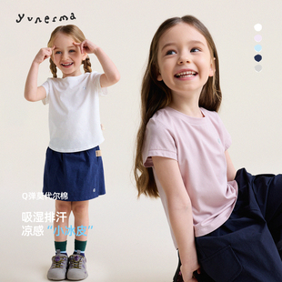 允儿妈女童2026新款春夏户外速干短袖儿童时尚运动T恤宝宝上衣潮