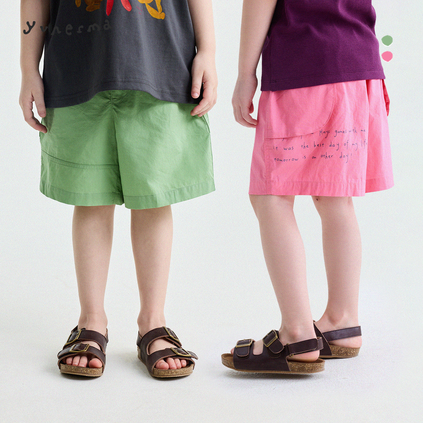 宝宝夏季小众百搭纯棉字母短裤允儿妈女童2026新款休闲裤儿童裤子