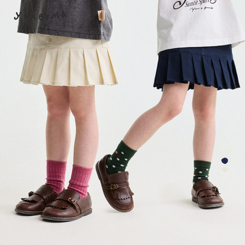 允儿妈女童夏季新款百搭百褶短裙