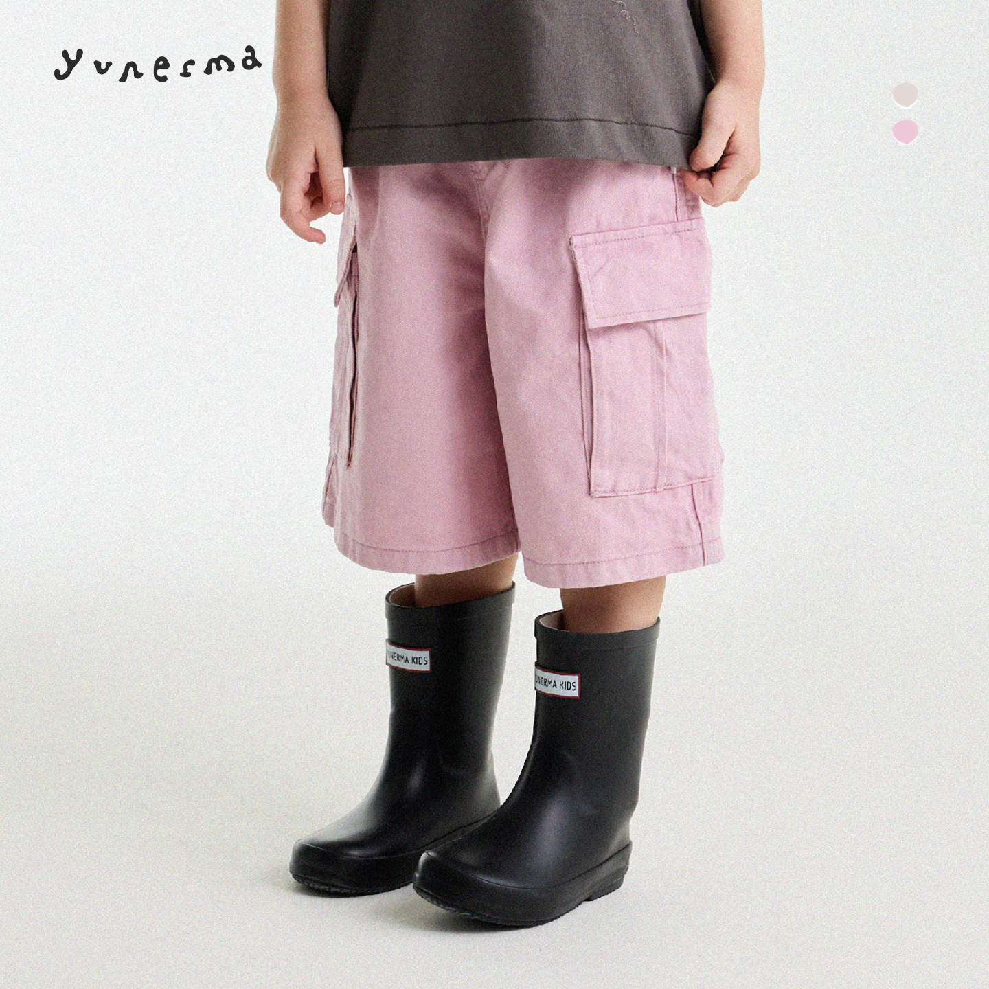 宝宝夏季百搭口袋工装裤允儿妈2026新款纯棉短裤儿童洋气休闲裤潮