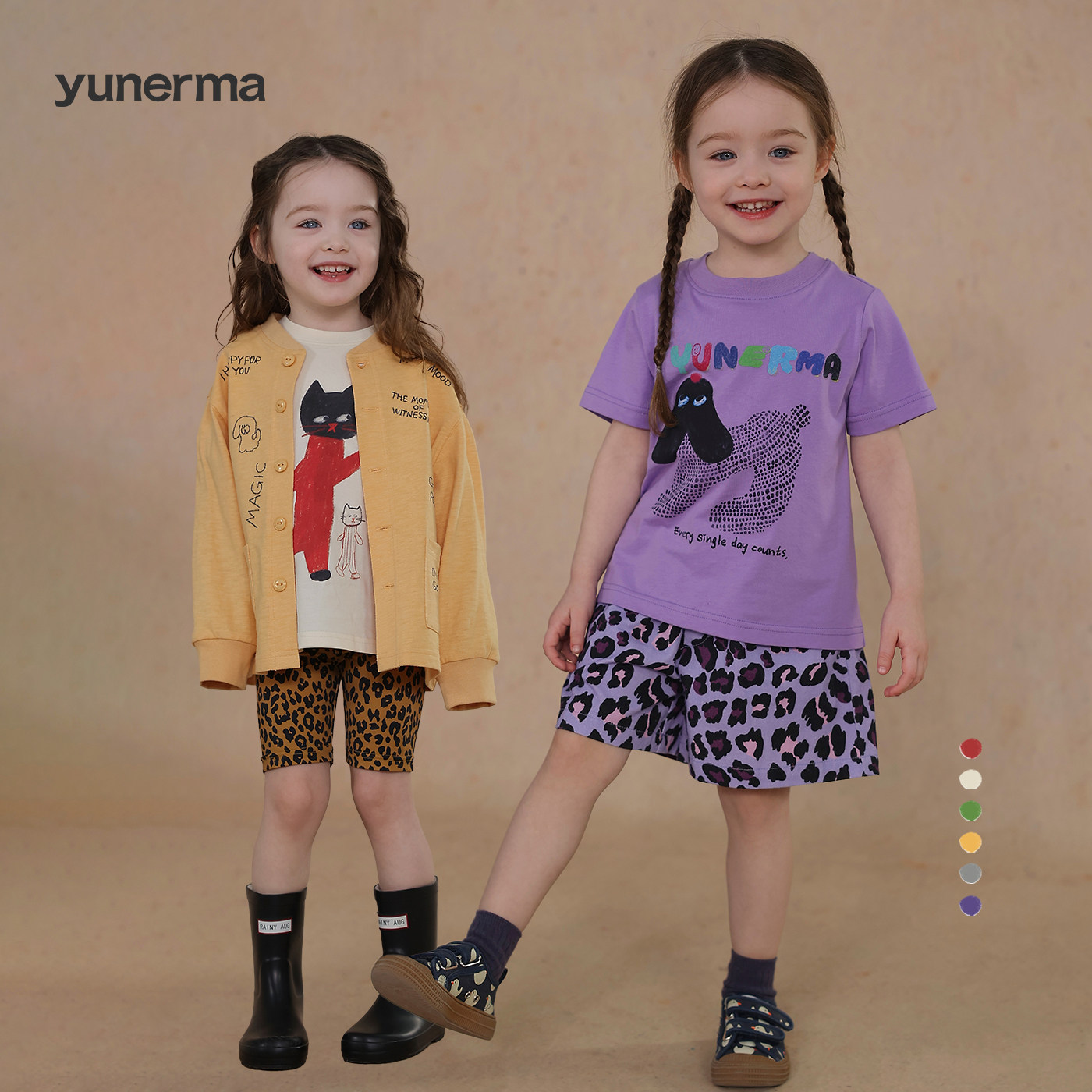 【原创插画师合作款】允儿妈女童夏季可爱抗菌防螨卡通短袖T恤潮,童装/婴儿装/亲子装,T恤,淘宝优惠券,粉丝福利购,淘宝优惠卷