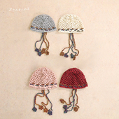 女童2025春夏新款 针织多色包头帽女宝宝洋气镂空毛线帽儿童帽子潮