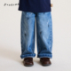新款 长裤 小众涂鸦直筒牛仔裤 休闲裤 潮 儿童2026时尚 允儿妈女童春季