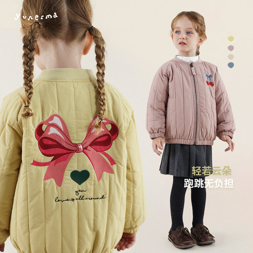 幼儿园宝宝冬季刺绣可爱短款棉服