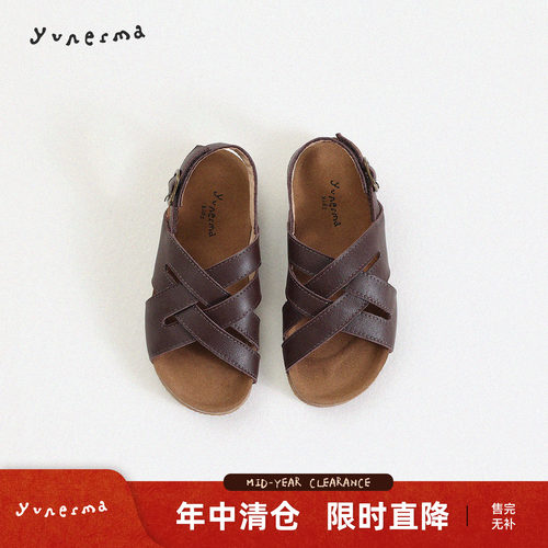 允儿妈宝宝夏季复古百搭勃肯凉鞋