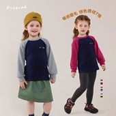 宝宝加厚打底衫 长袖 儿童保暖上衣T恤潮 加绒插肩袖 允儿妈女童冬季